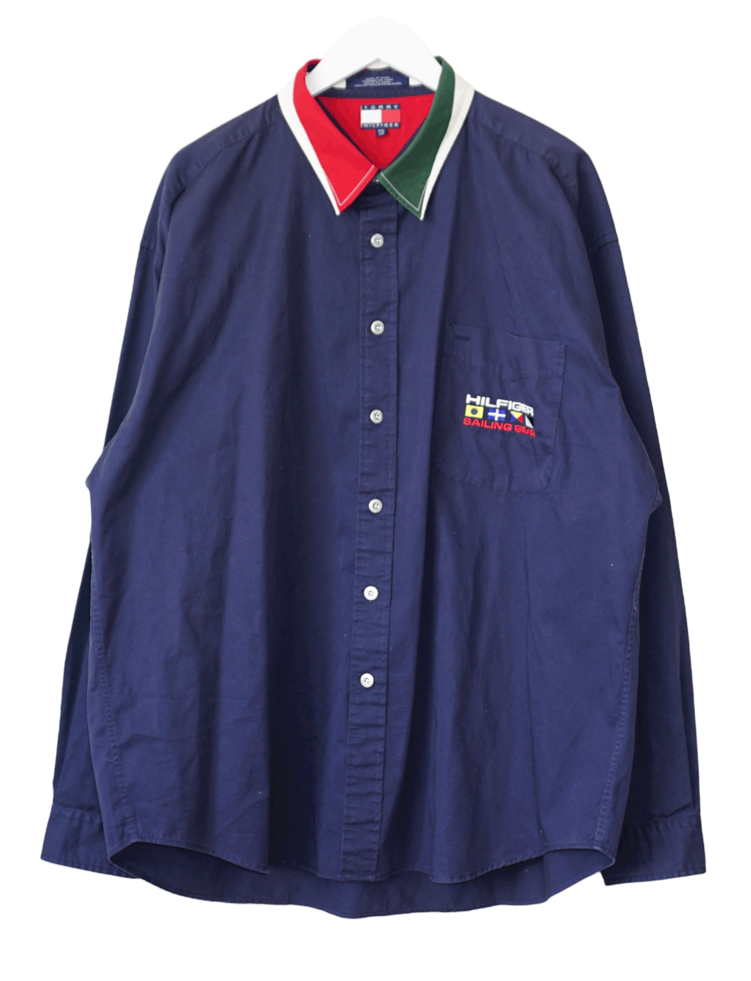 Tommy Hilfiger × Vintage Tommy Hilfiger Vintage 90s Sailing Gear Shirt Size US XXL / EU 58 / 5 - 2 Thumbnail