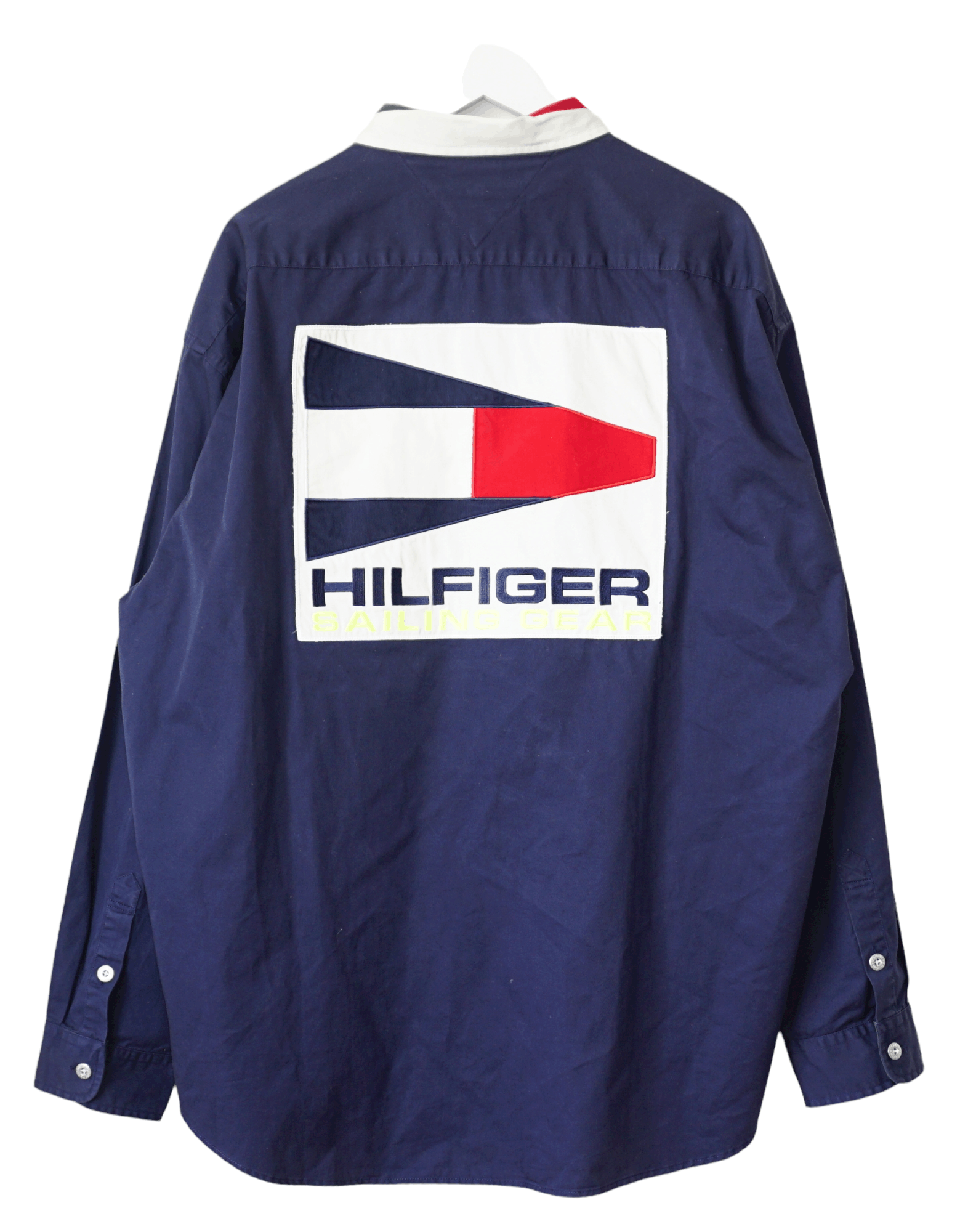 Tommy Hilfiger × Vintage Tommy Hilfiger Vintage 90s Sailing Gear Shirt Size US XXL / EU 58 / 5 - 1 Thumbnail