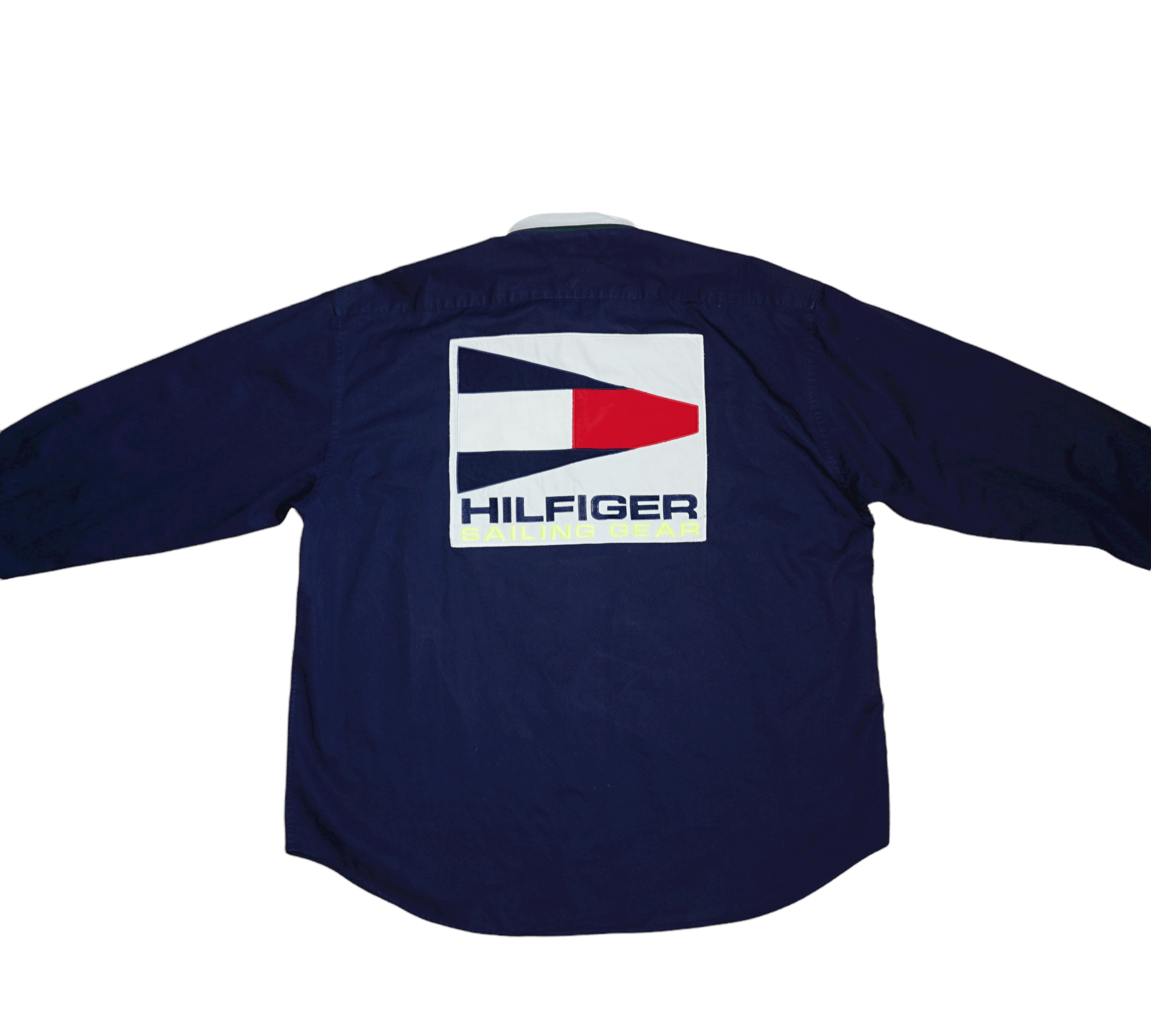 Tommy Hilfiger × Vintage Tommy Hilfiger Vintage 90s Sailing Gear Shirt Size US XXL / EU 58 / 5 - 4 Thumbnail