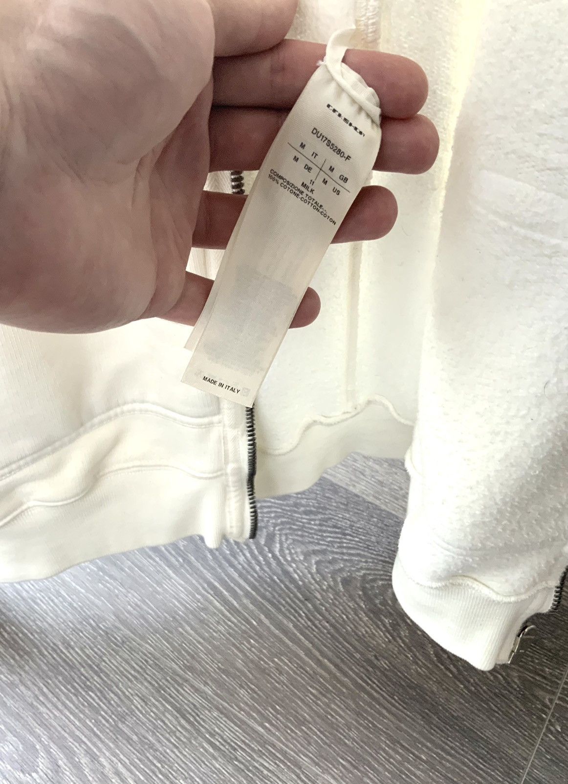 Rick Owens 🥛Drkshdw Milk Gimp Hoodie size M Fullzip LAST DROP Size US M / EU 48-50 / 2 - 8 Thumbnail