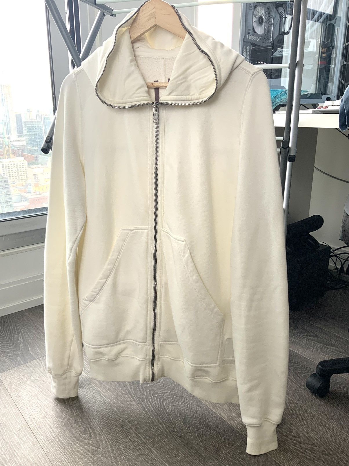 Rick Owens 🥛Drkshdw Milk Gimp Hoodie size M Fullzip LAST DROP Size US M / EU 48-50 / 2 - 2 Thumbnail