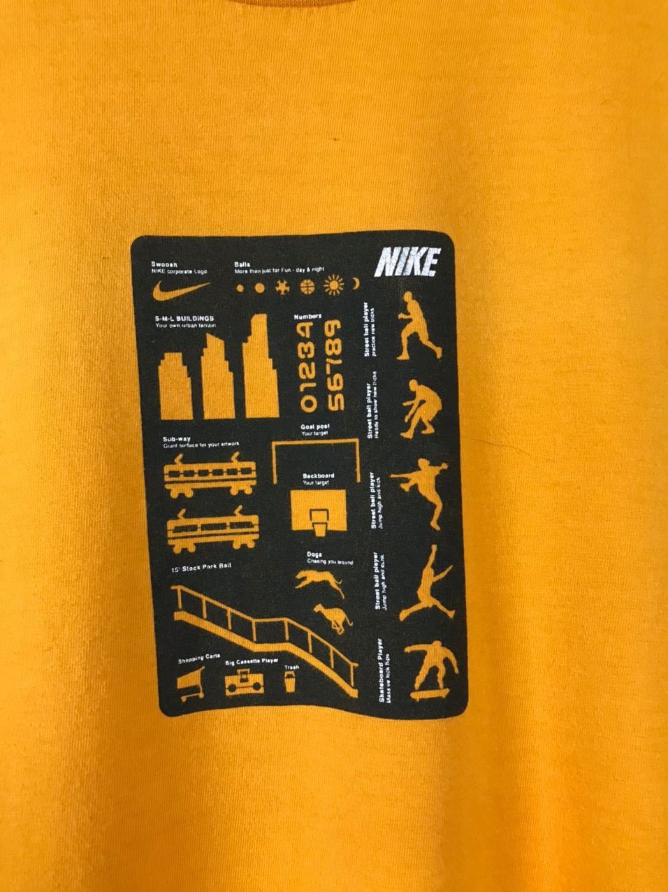 Vintage Nike swoosh streetwear vintage yellow longsleeve Size US S / EU 44-46 / 1 - 3 Thumbnail