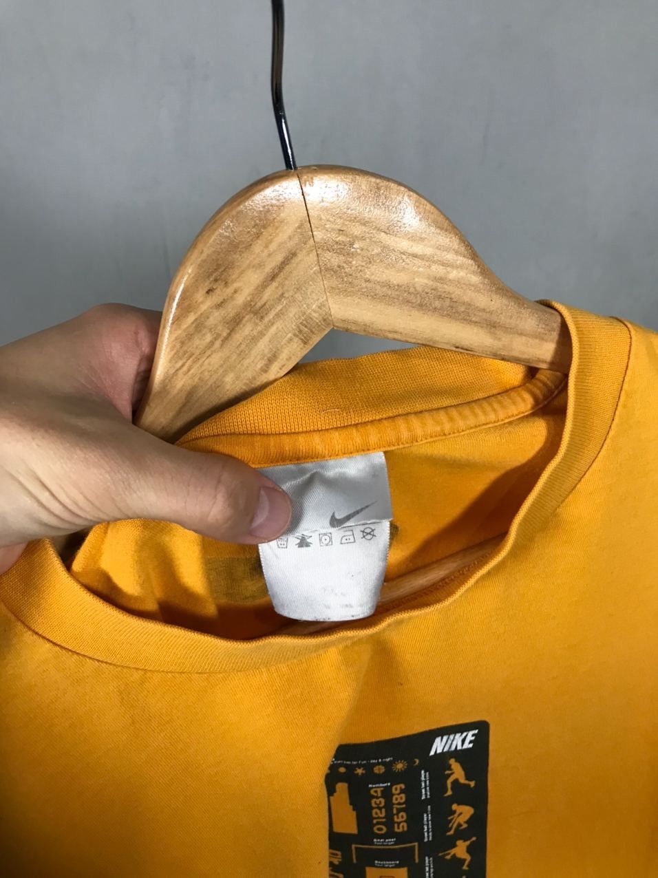 Vintage Nike swoosh streetwear vintage yellow longsleeve Size US S / EU 44-46 / 1 - 4 Thumbnail