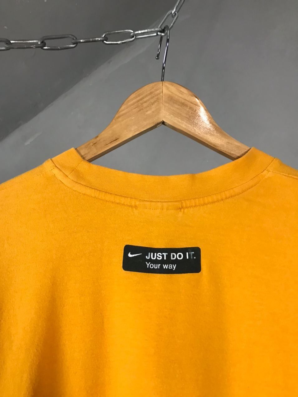 Vintage Nike swoosh streetwear vintage yellow longsleeve Size US S / EU 44-46 / 1 - 9 Thumbnail
