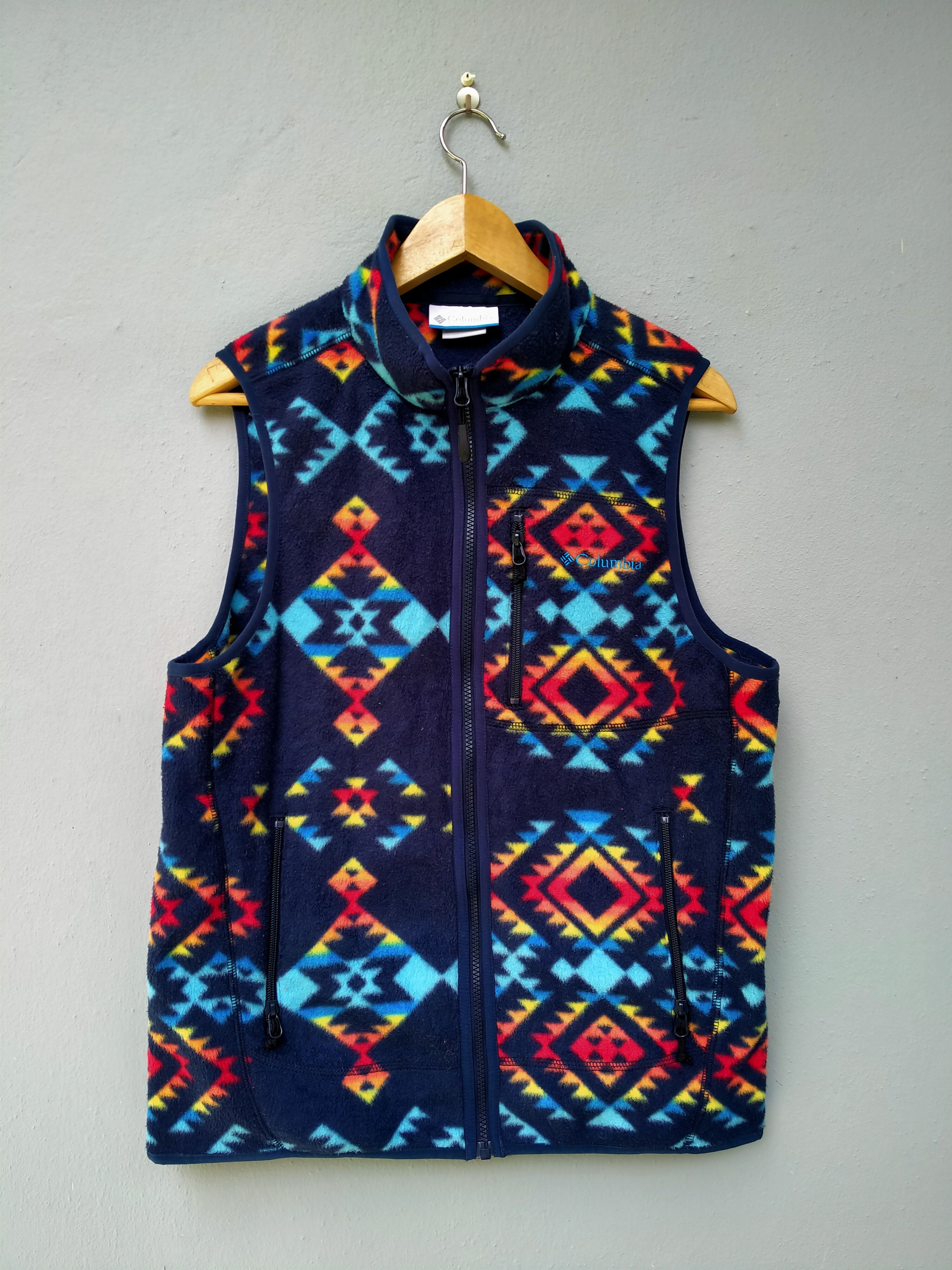 Columbia Columbia Fleece Abstract Vest Navajo Size US L / EU 52-54 / 3 - 2 Thumbnail