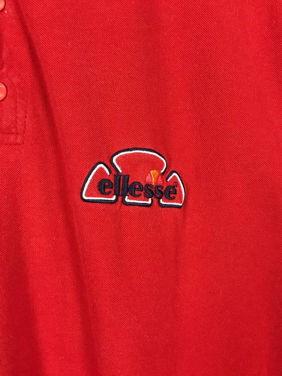 Vintage Ellesse vintage streetwear sportwear red polo tee Size US L / EU 52-54 / 3 - 3 Thumbnail