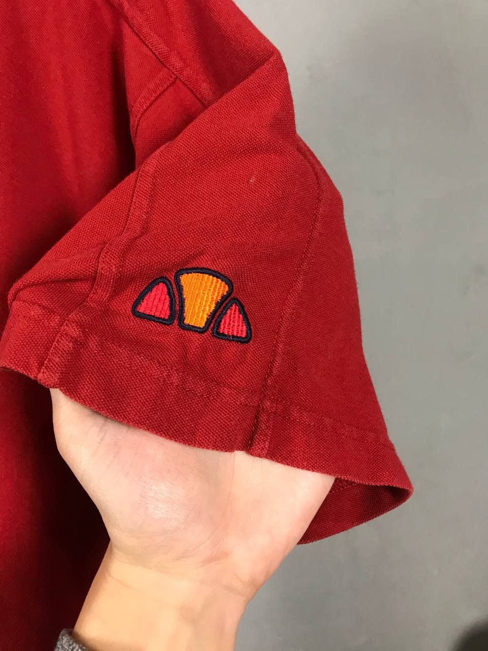 Vintage Ellesse vintage streetwear sportwear red polo tee Size US L / EU 52-54 / 3 - 4 Thumbnail