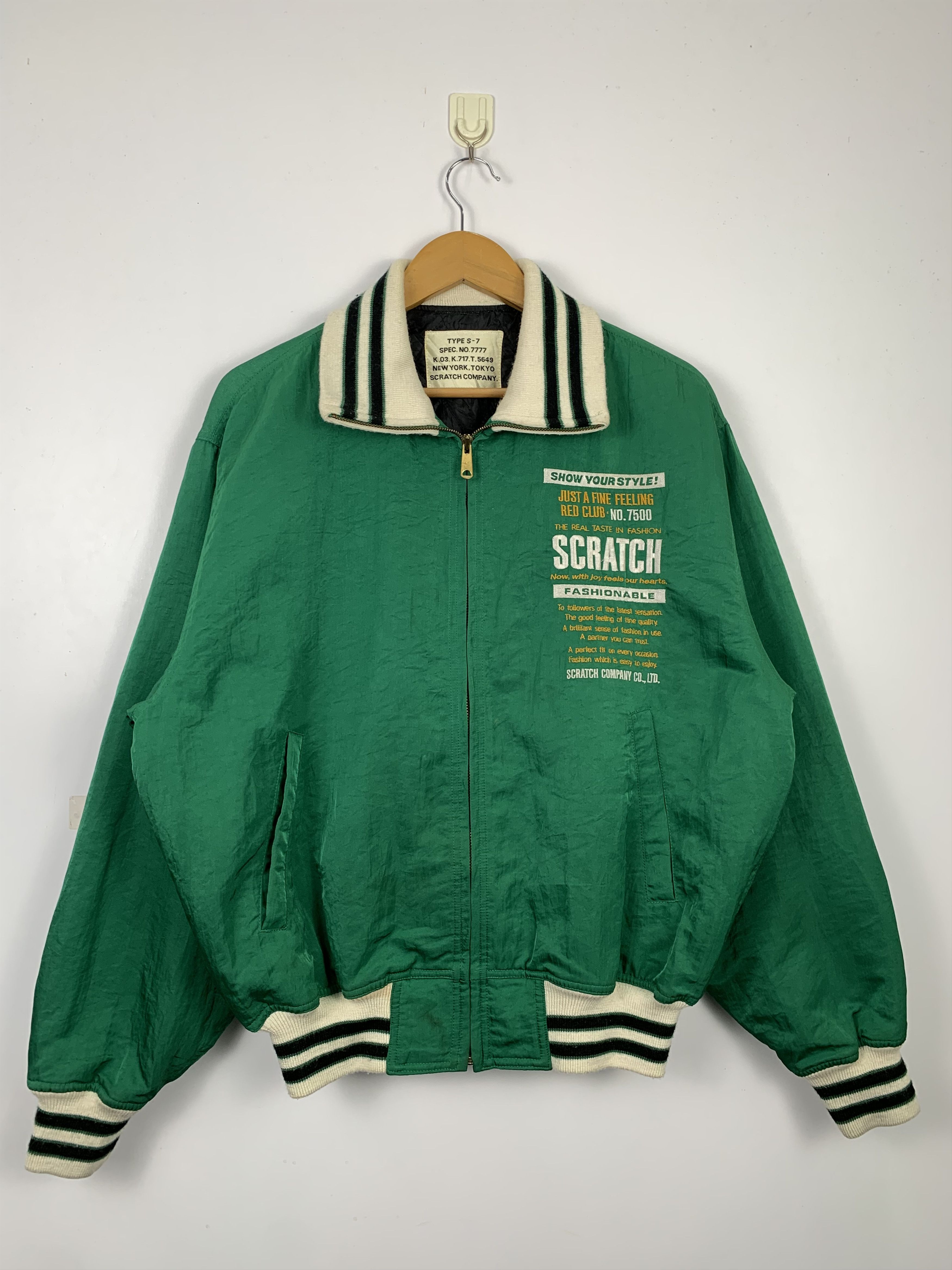 Vintage Vintage 80s Scratch Company Varsity Bomber Jacket J1300 Size US L / EU 52-54 / 3 - 1 Thumbnail