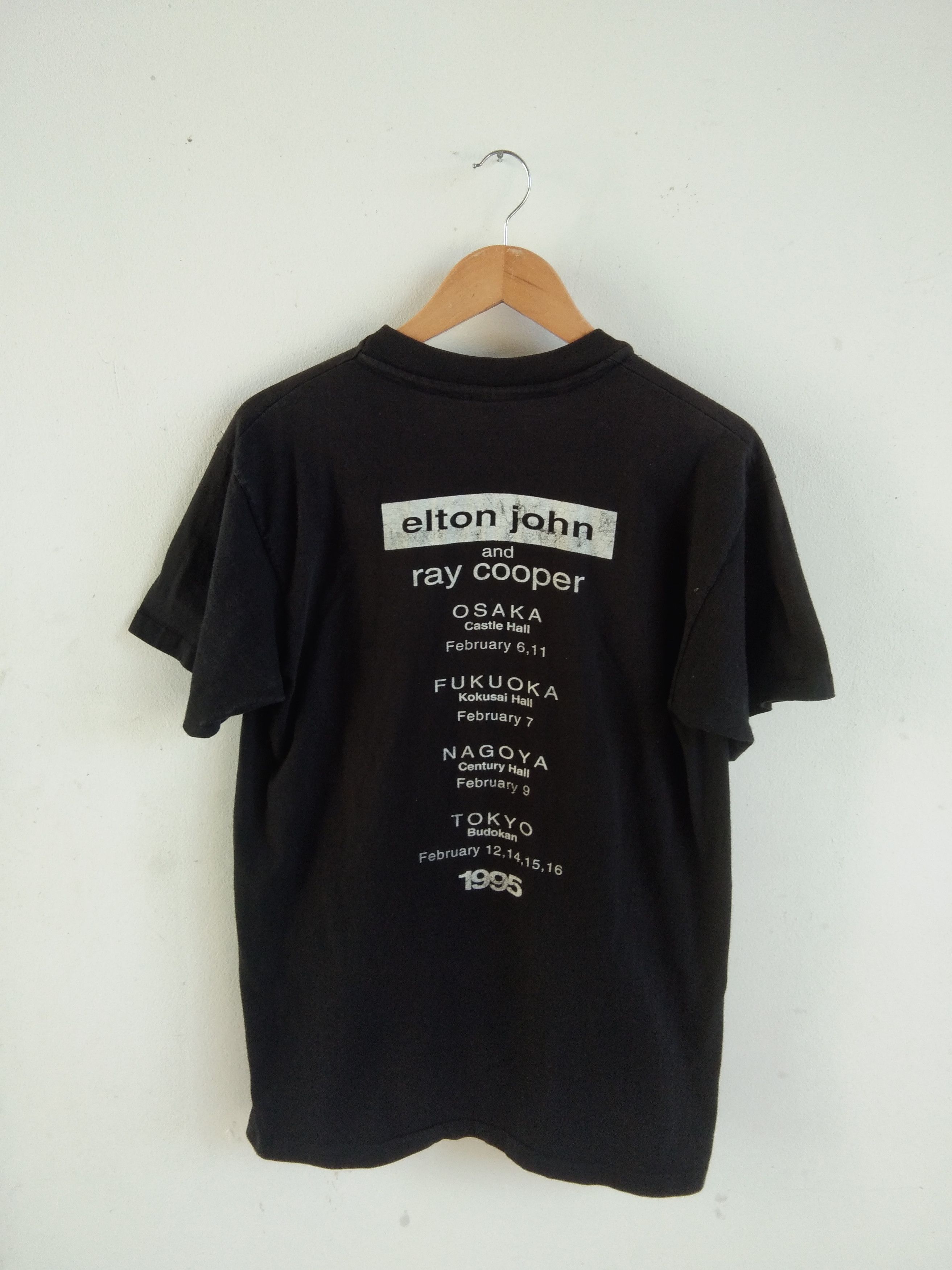 Band Tees × Rock Tees × Vintage Rare Vintage Elton John Ray Cooper  