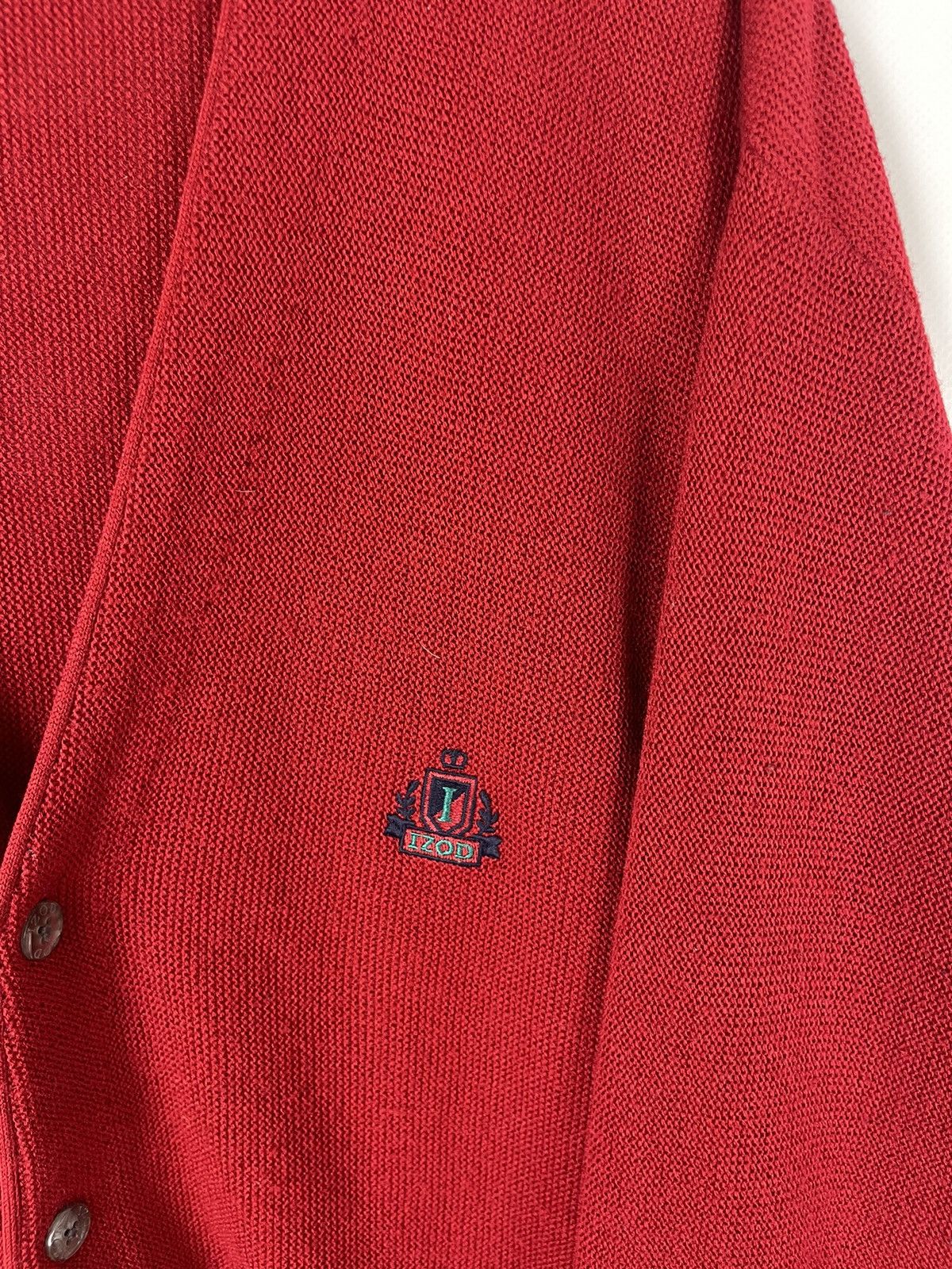 Izod × Vintage Izod Vintage made in USA knitted cardigan embroidered logo Size US L / EU 52-54 / 3 - 8 Thumbnail