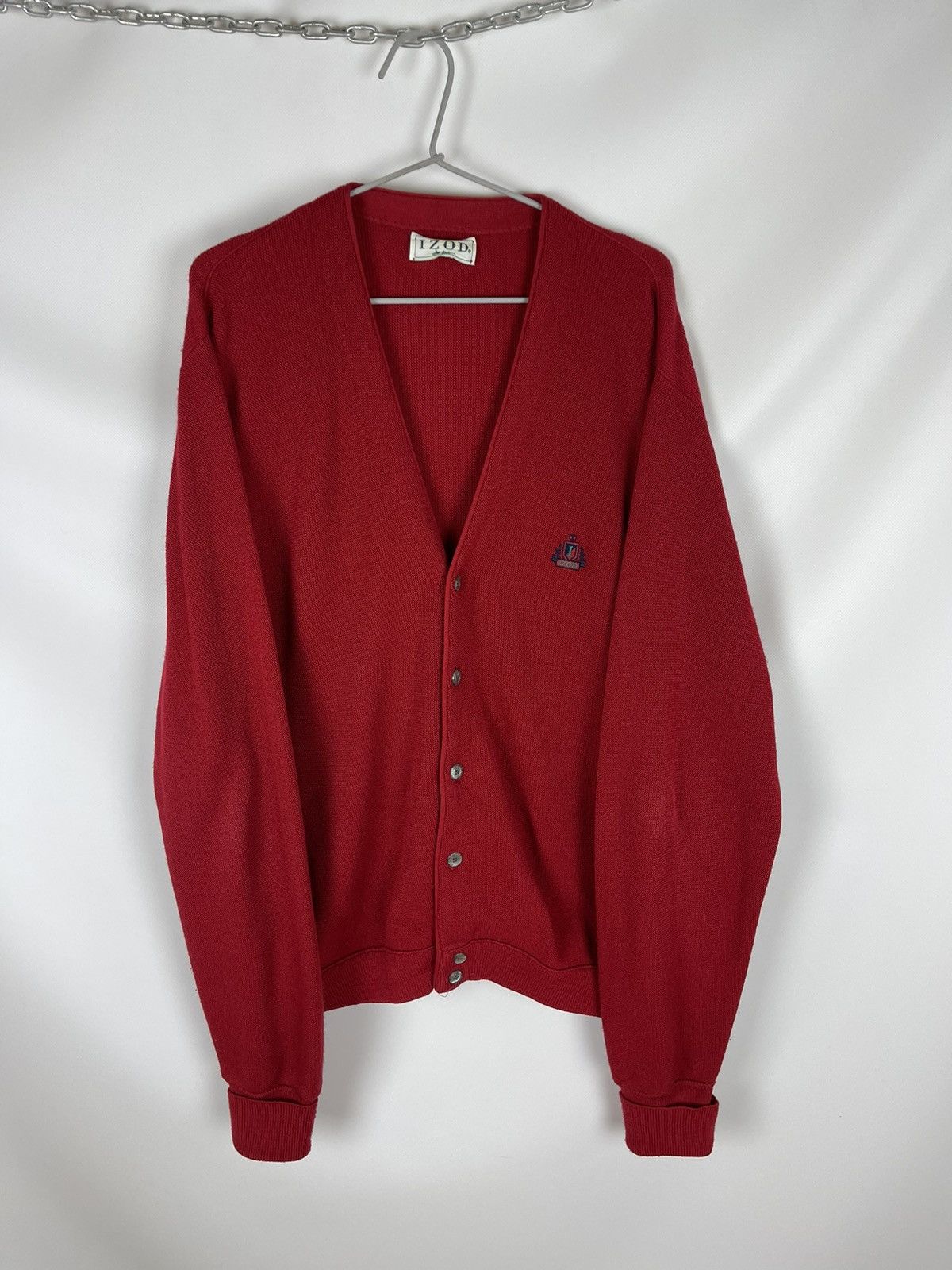 Izod × Vintage Izod Vintage made in USA knitted cardigan embroidered logo Size US L / EU 52-54 / 3 - 1 Thumbnail