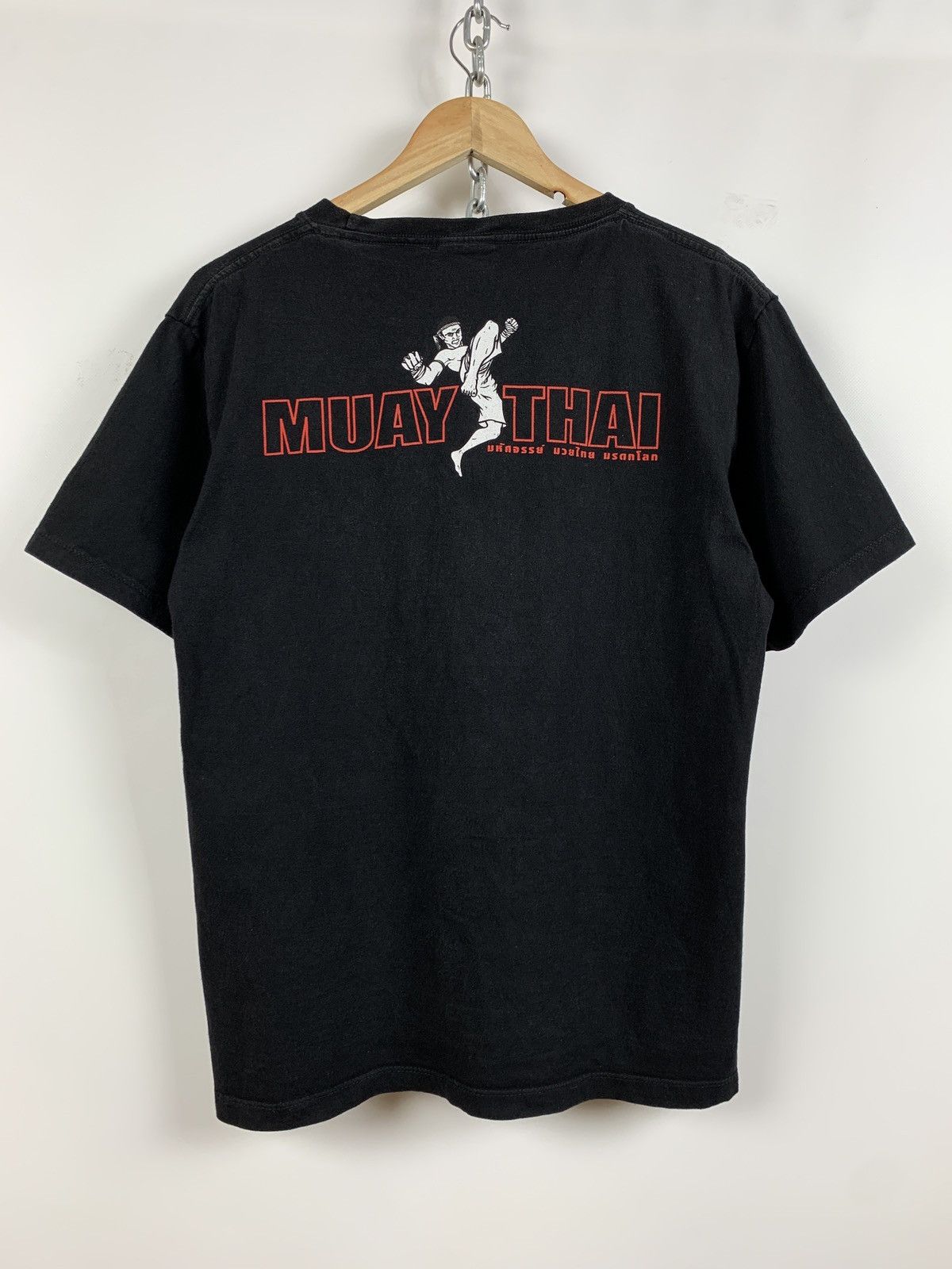 Flight Club Vintage Muay Thai Boxing Black T-Shirt Size US M / EU 48-50 / 2 - 2 Thumbnail