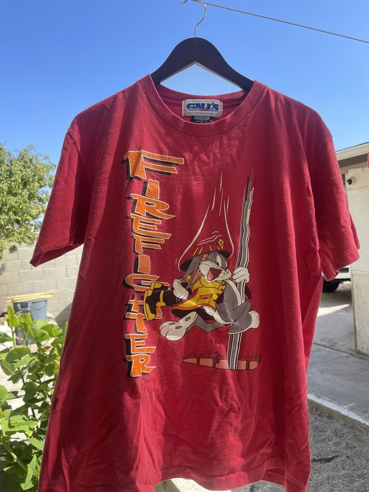 Vintage Vintage 1993 Bugs Bunny Firefighter Tshirt | Grailed