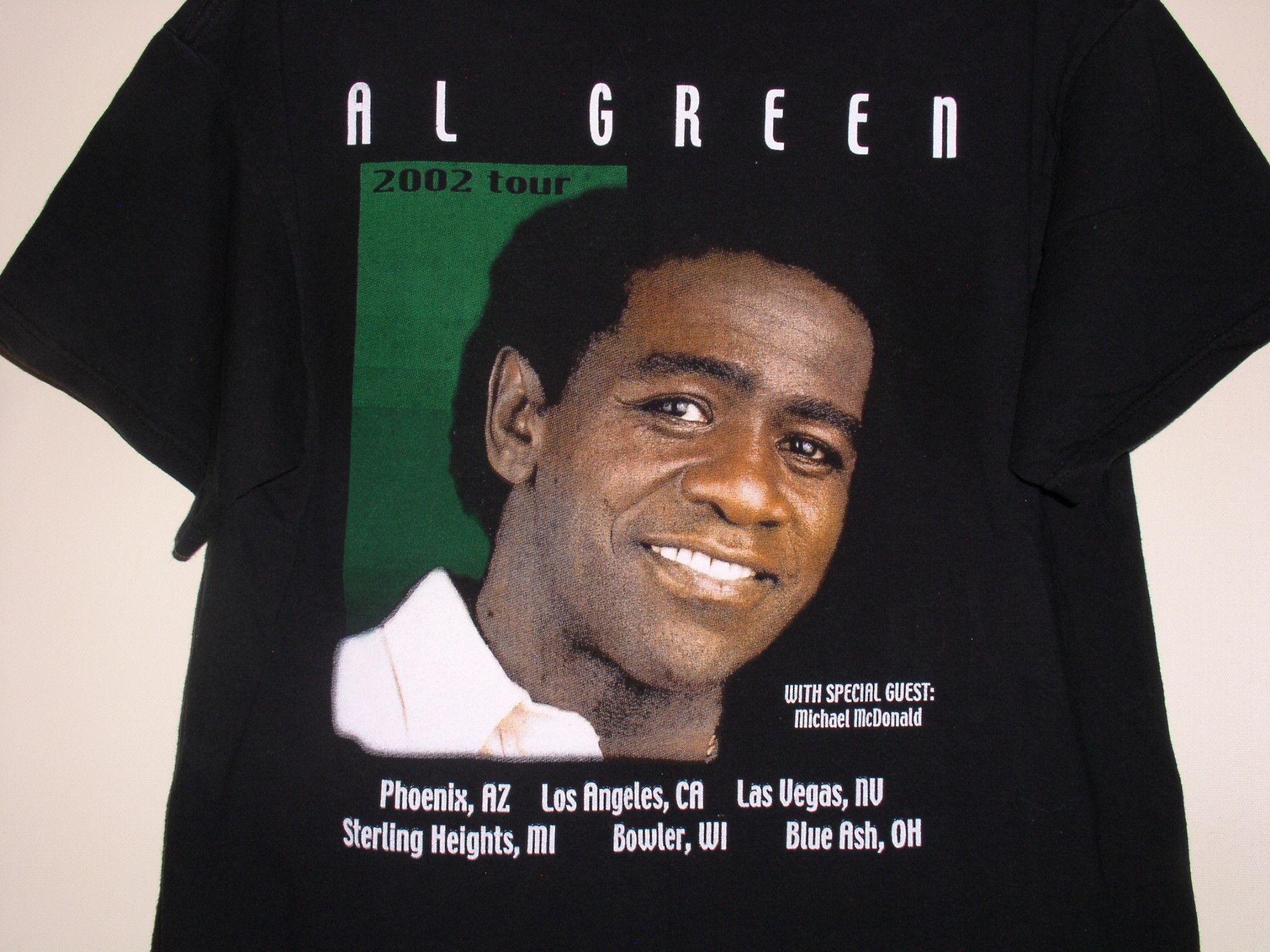 Delta Al Green Concert Tour T Shirt Vintage 2002 Michael McDonald Size US L / EU 52-54 / 3 - 4 Thumbnail