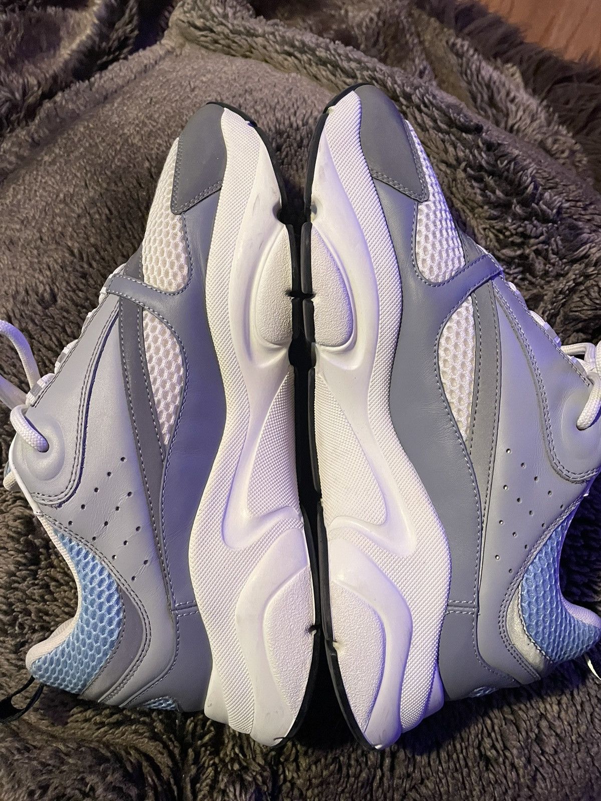Dior Dior B22 White/Blue Calfskin Sneaker Size US 11 / EU 44 - 7 Thumbnail