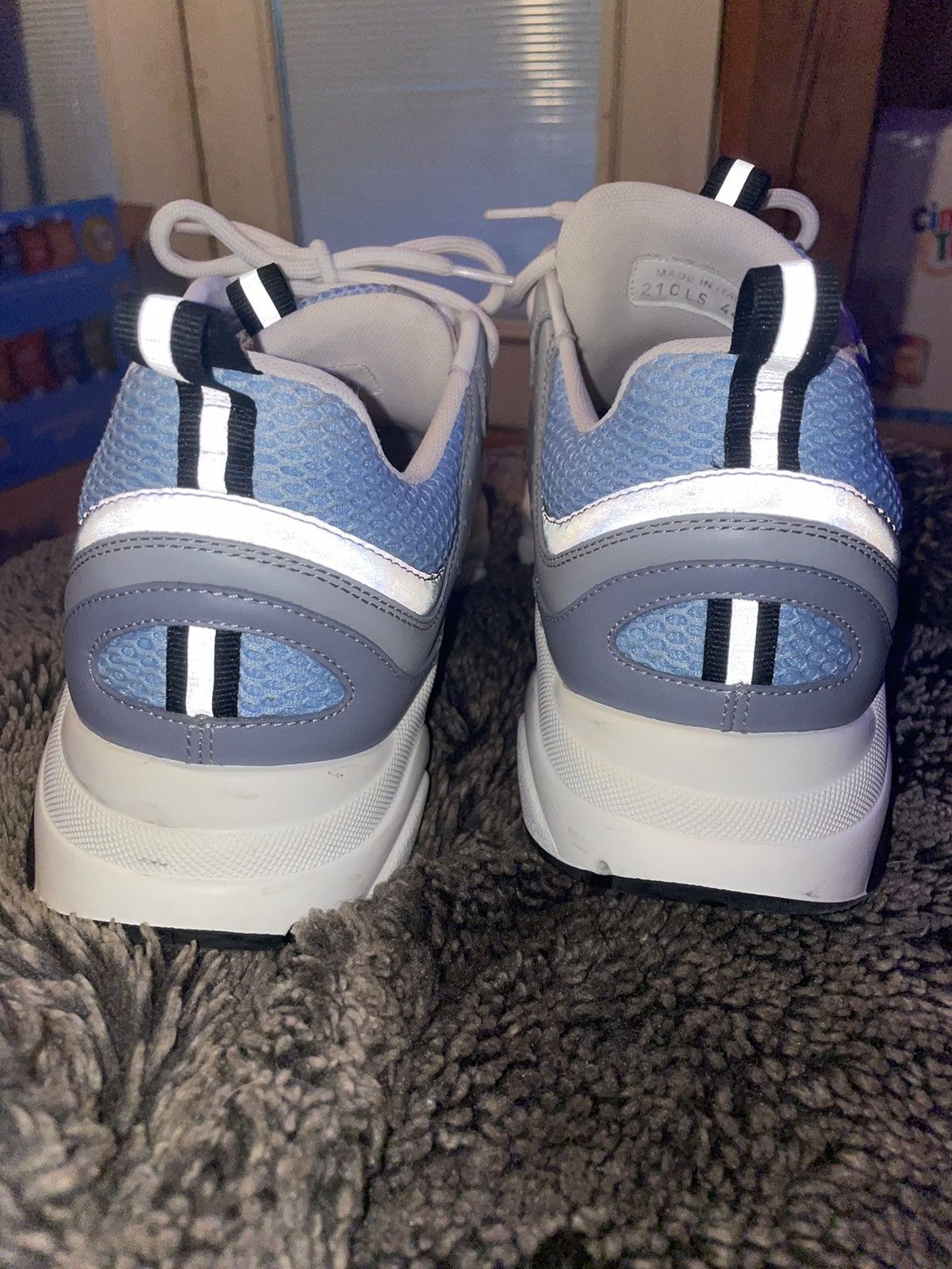 Dior Dior B22 White/Blue Calfskin Sneaker Size US 11 / EU 44 - 8 Thumbnail