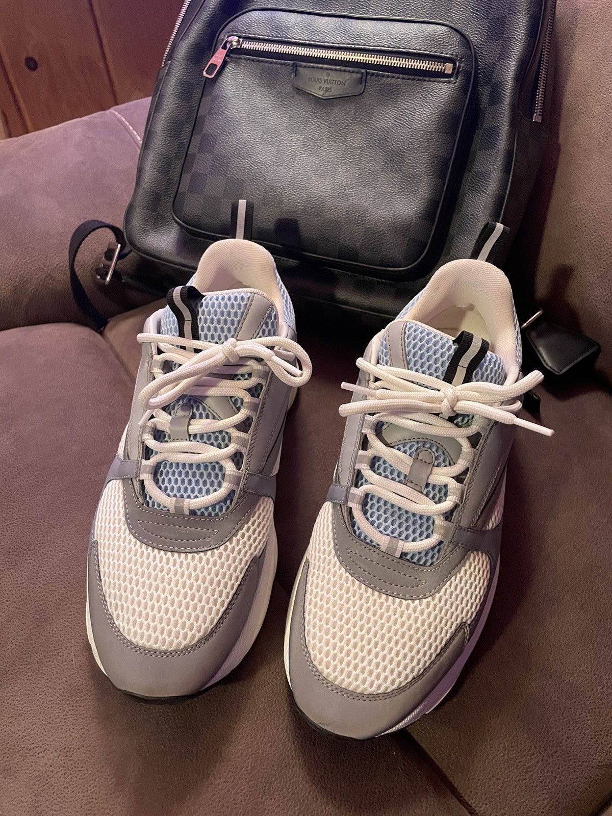 Dior Dior B22 White/Blue Calfskin Sneaker Size US 11 / EU 44 - 1 Thumbnail