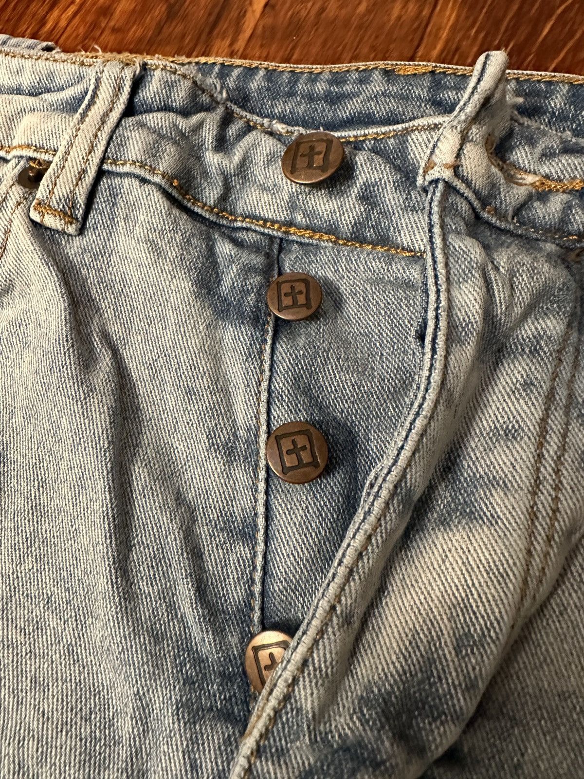 Ksubi KSUBI CROPPED AND DISTRESSED SKINNY JEANS 32 Size US 32 / EU 48 - 3 Thumbnail