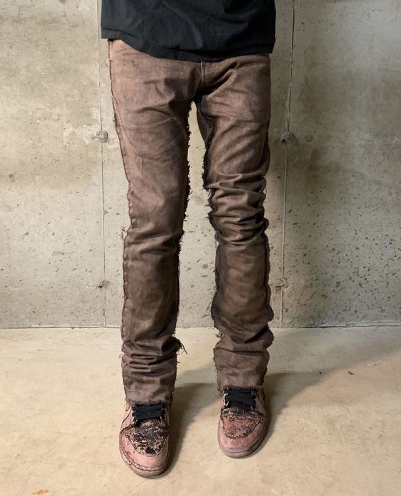 Vintage TYLER JEANS COCOA BROWN RAW JEANS Grailed