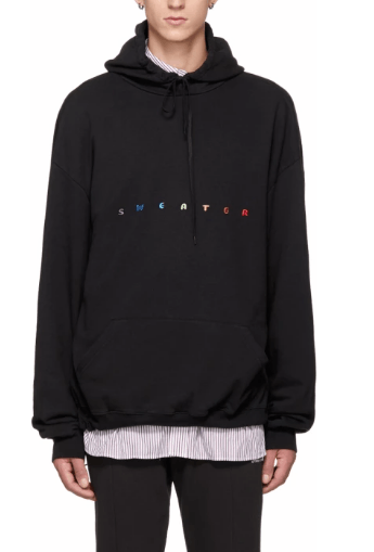 FW18 Black “Sweater” Hoodie