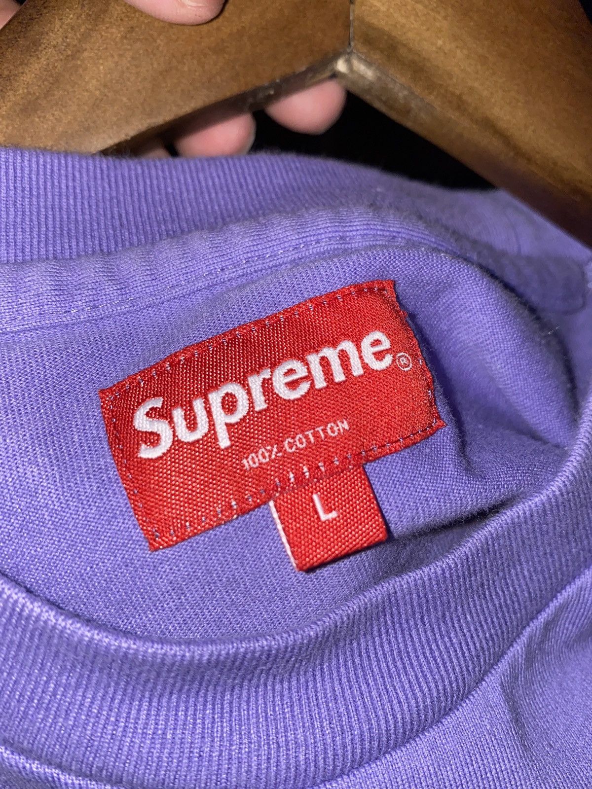 Supreme Supreme Pocket Tee x Purple Size US L / EU 52-54 / 3 - 4 Thumbnail