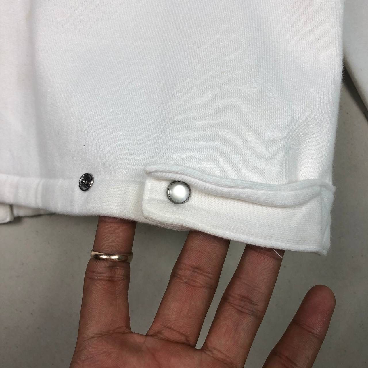 Plain Agnes B. Button Ups White Tee Shirt