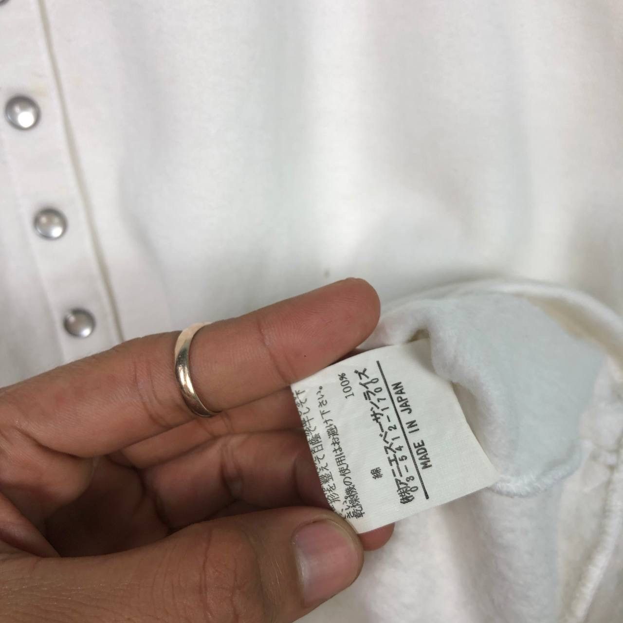 Plain Agnes B. Button Ups White Tee Shirt