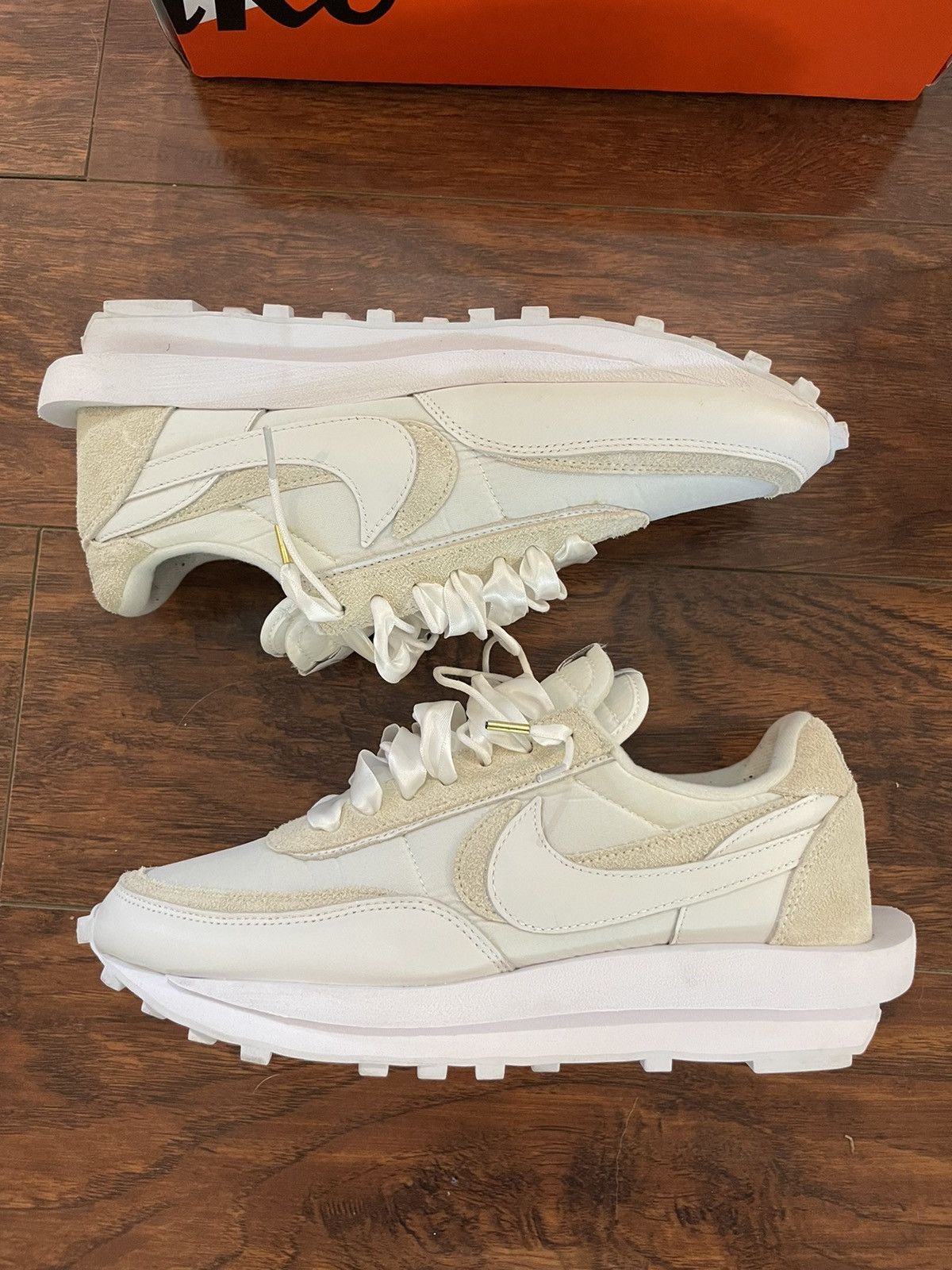 ld waffle white nylon