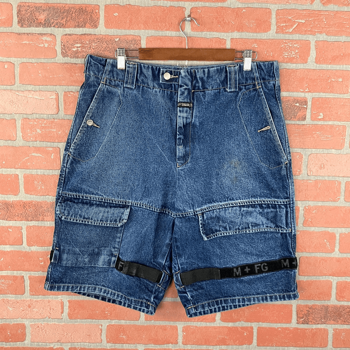 Vintage Vintage 90s Girbaud Men's Blue Baggy Denim Shorts Size 36 | Grailed