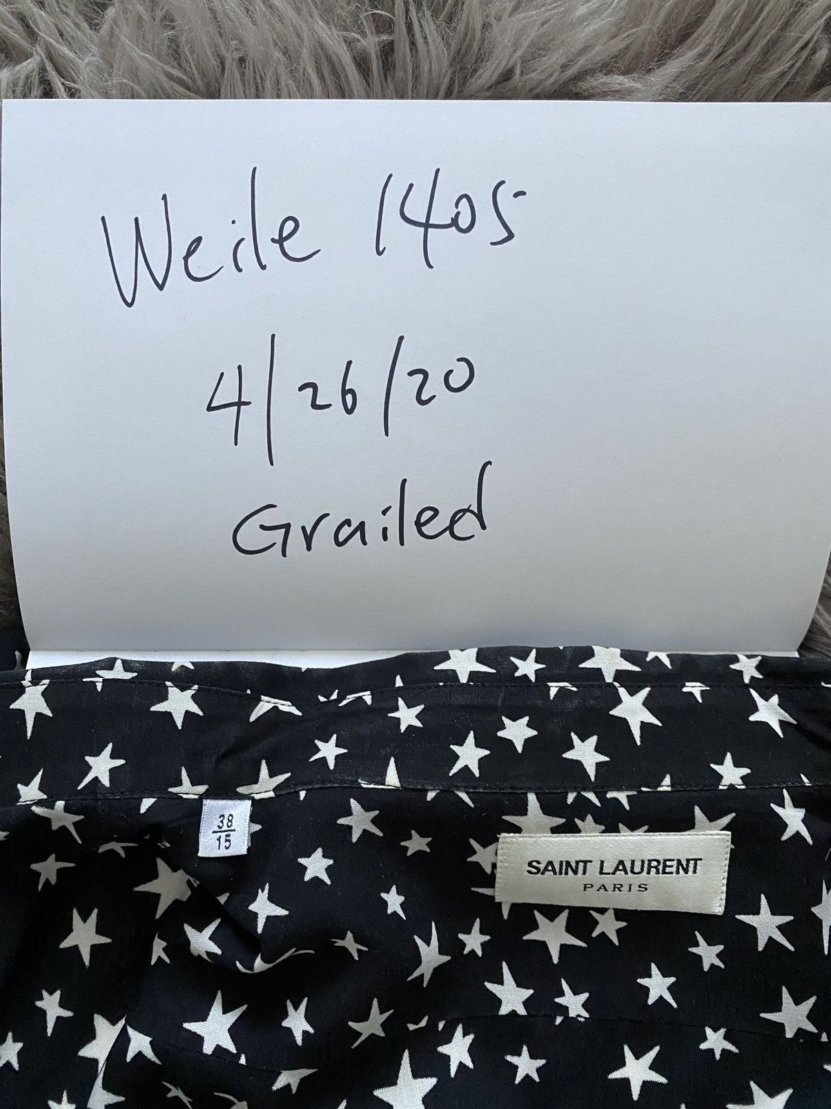 Saint Laurent Paris Saint Laurent star shirt 2017ss Size US S / EU 44-46 / 1 - 3 Thumbnail
