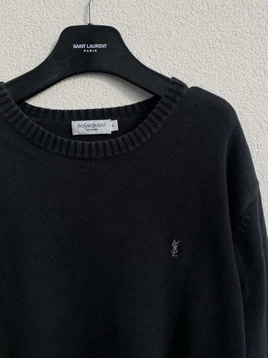 Yves Saint Laurent Black YSL Sweater Knit Yves Saint Laurent Sweater ...