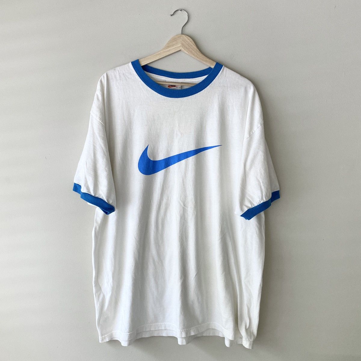 Nike Vintage Nike Swoosh Vintage Ringer T-Shirt | Grailed