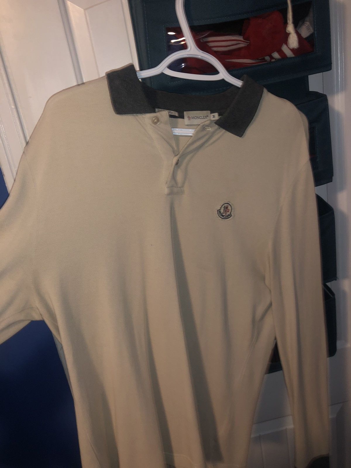 Image of Moncler Polo in Beige, Men's (Size Medium)