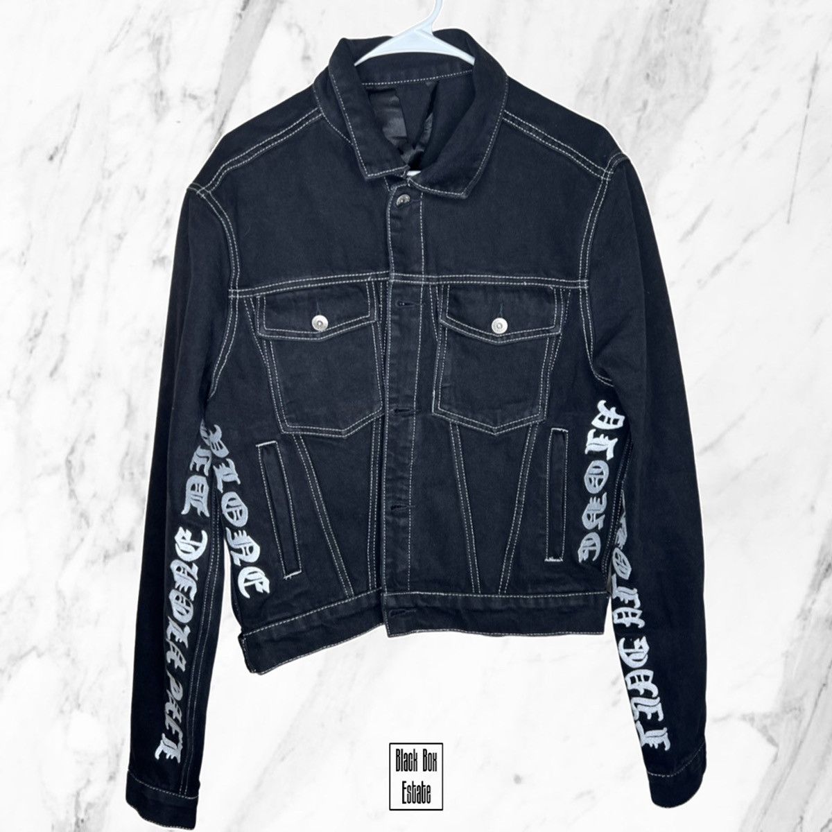 Vlone Vlone Old English Denim Jacket M | Grailed