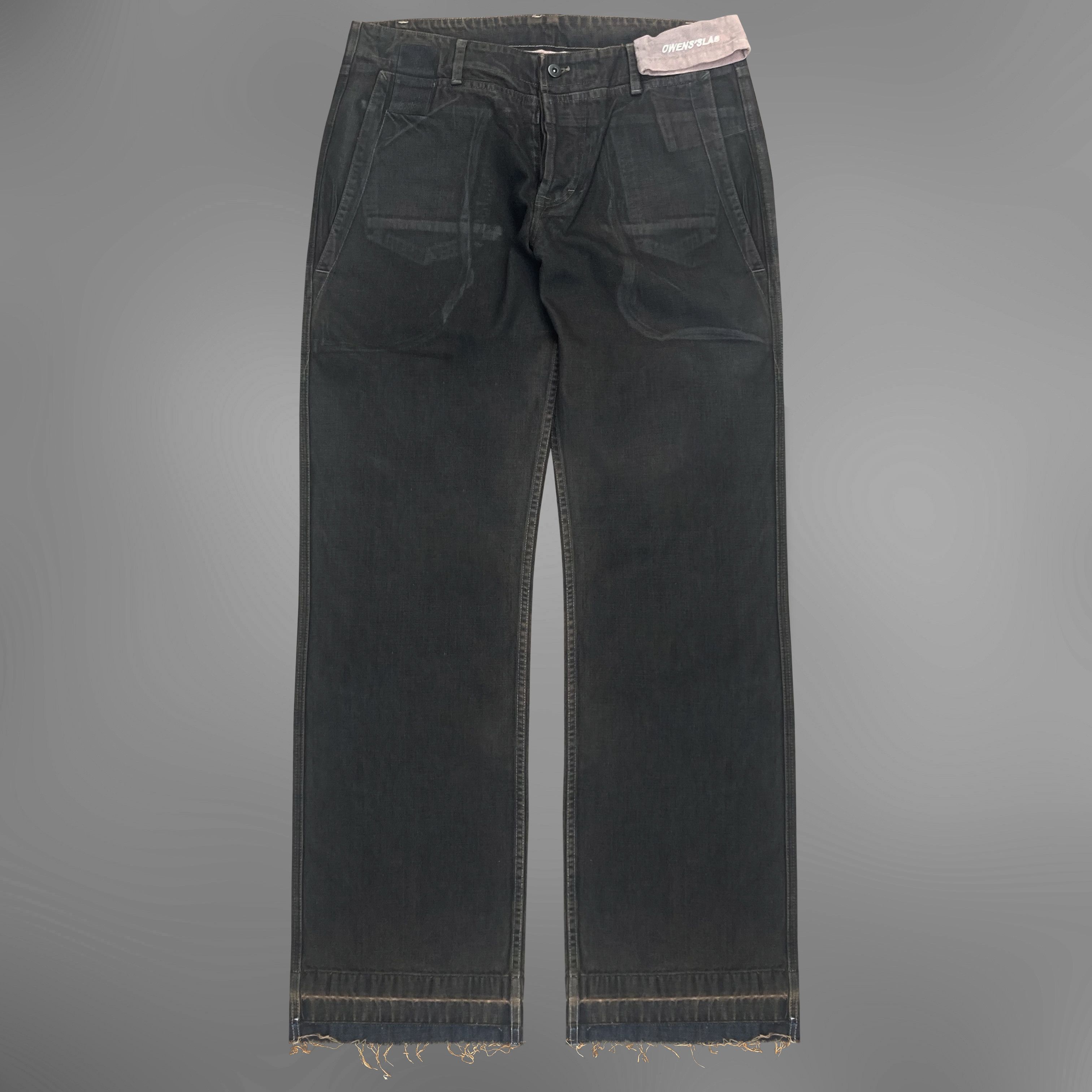 Rick Owens SLAB Brown Wax Denim