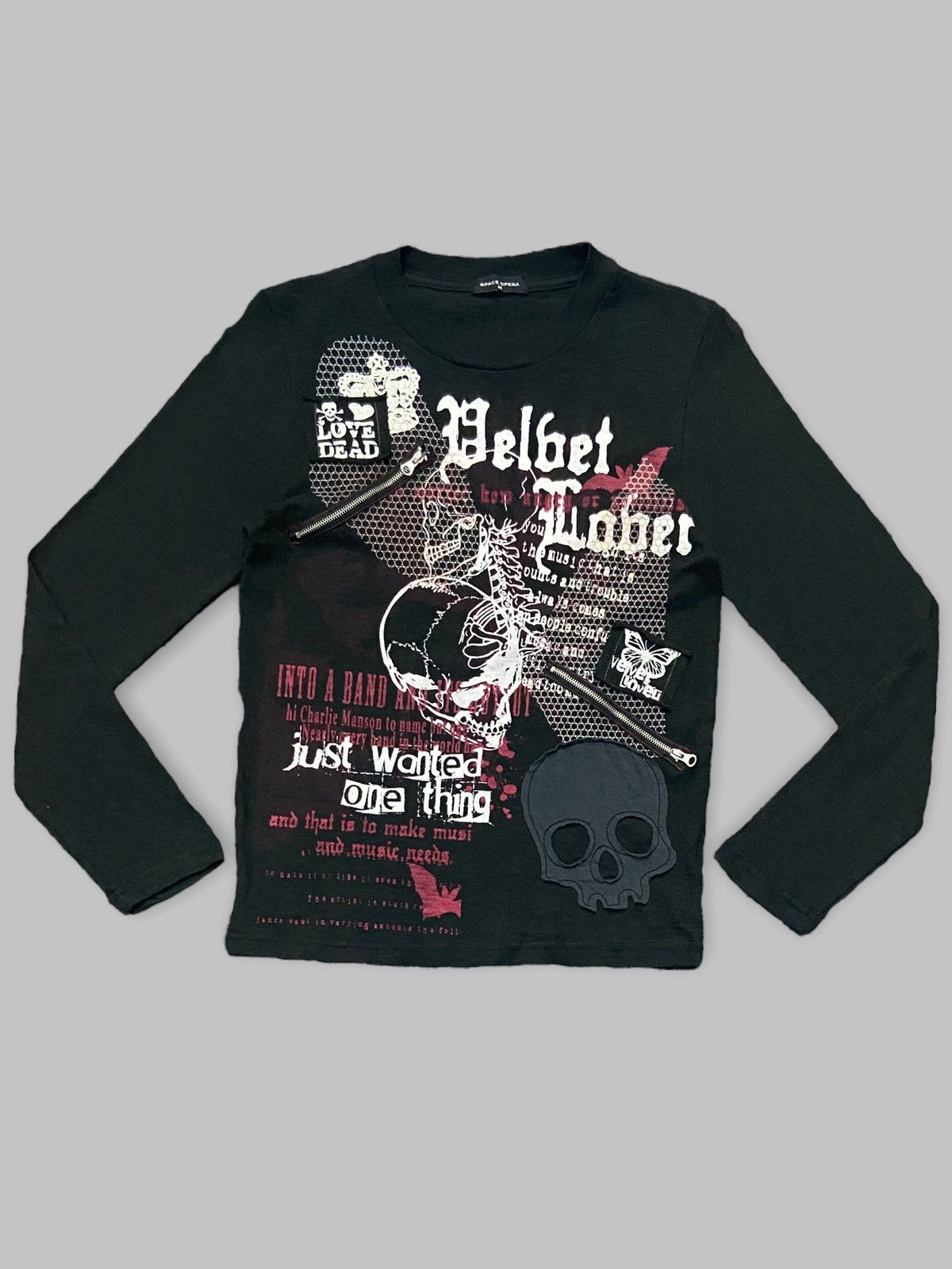 Vintage Seditionaries Space Opera Skeleton Poems L/S Tshirt
