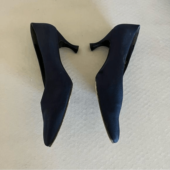 Stuart Weitzman × Vintage Stuart Weitzman Point Toe Wrapped Satin Heels Size US 12 / IT 42 - 6 Thumbnail