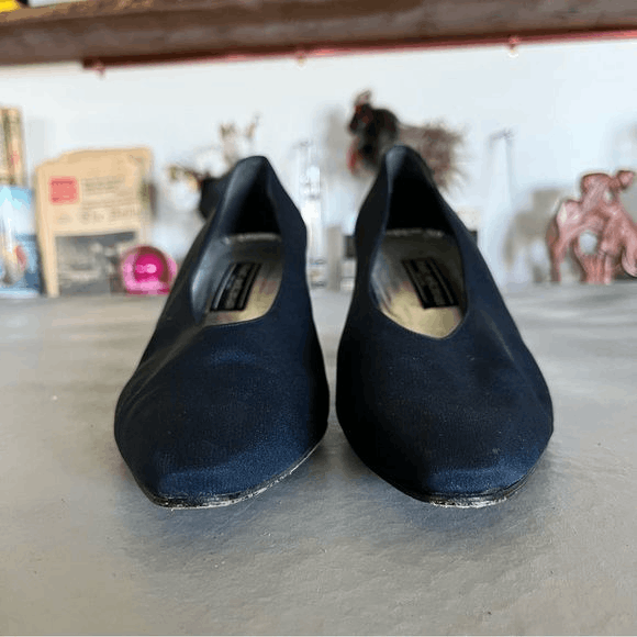 Stuart Weitzman × Vintage Stuart Weitzman Point Toe Wrapped Satin Heels Size US 12 / IT 42 - 5 Thumbnail