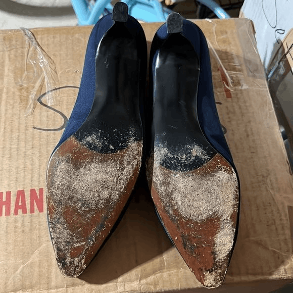 Stuart Weitzman × Vintage Stuart Weitzman Point Toe Wrapped Satin Heels Size US 12 / IT 42 - 9 Thumbnail