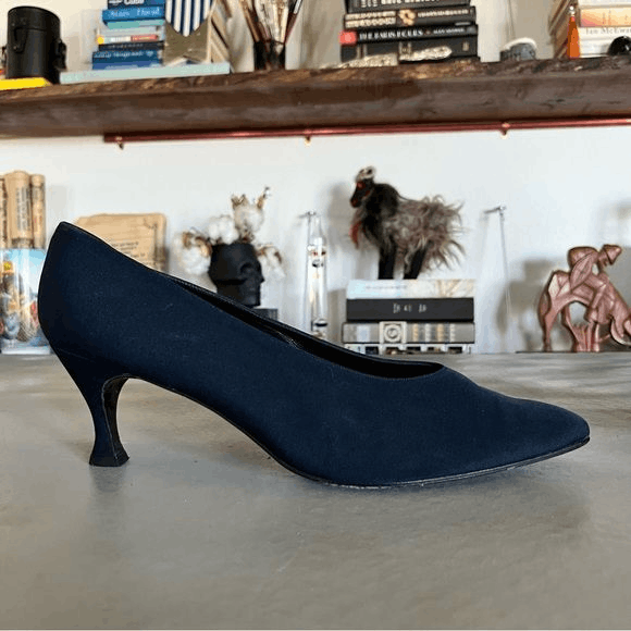 Stuart Weitzman × Vintage Stuart Weitzman Point Toe Wrapped Satin Heels Size US 12 / IT 42 - 1 Thumbnail