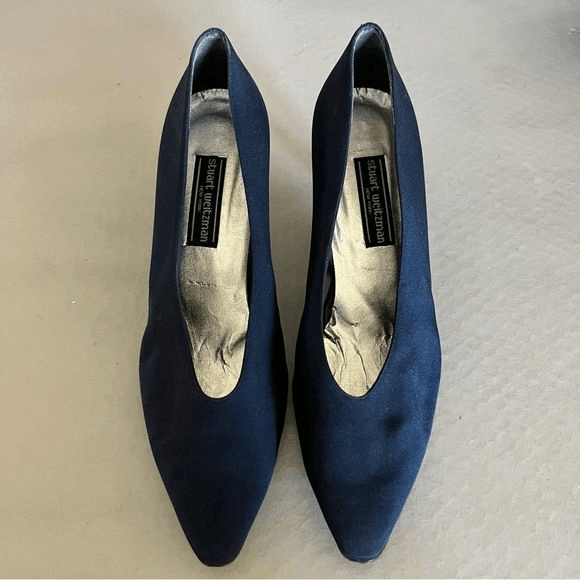 Stuart Weitzman × Vintage Stuart Weitzman Point Toe Wrapped Satin Heels Size US 12 / IT 42 - 2 Thumbnail