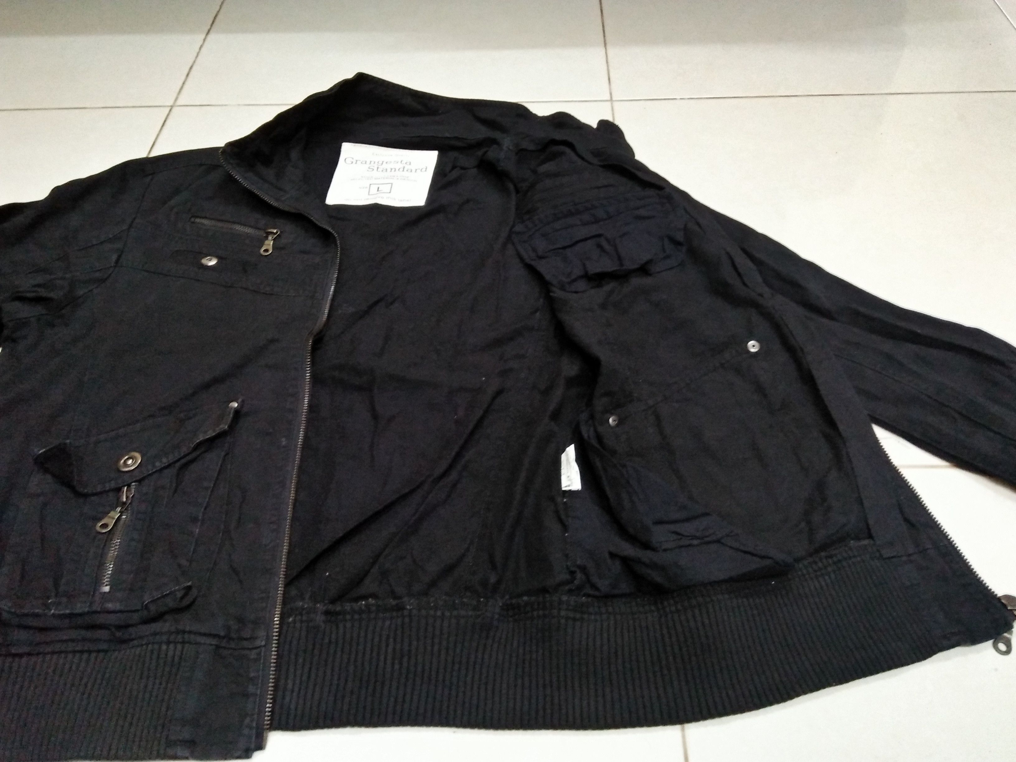 20471120 × Japanese Brand GRANGESTA STANDARD Black Tactical Multipockets Army Jacket Size US L / EU 52-54 / 3 - 5 Thumbnail