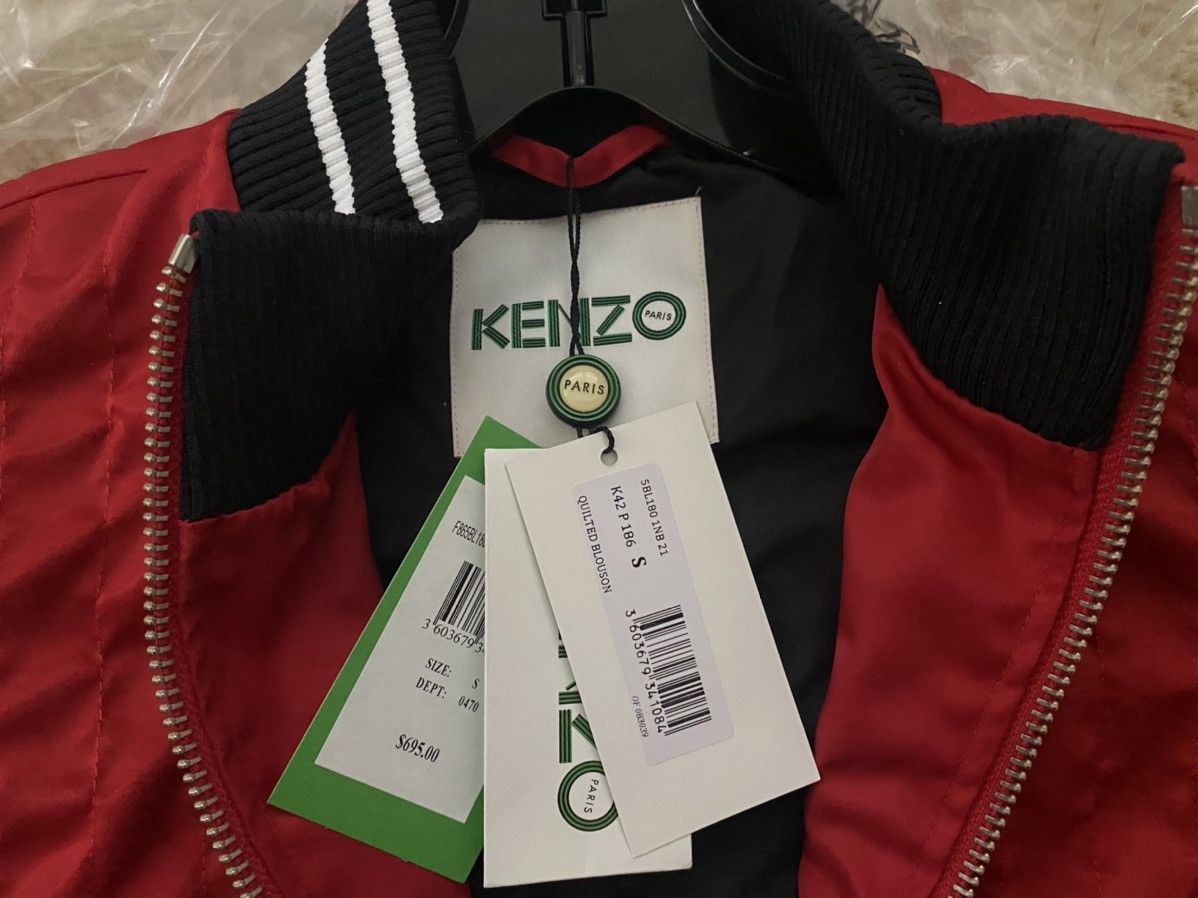 Kenzo KENZO Quilted Bomber Zipped Jacket Red S NEW Size US S / EU 44-46 / 1 - 2 Thumbnail