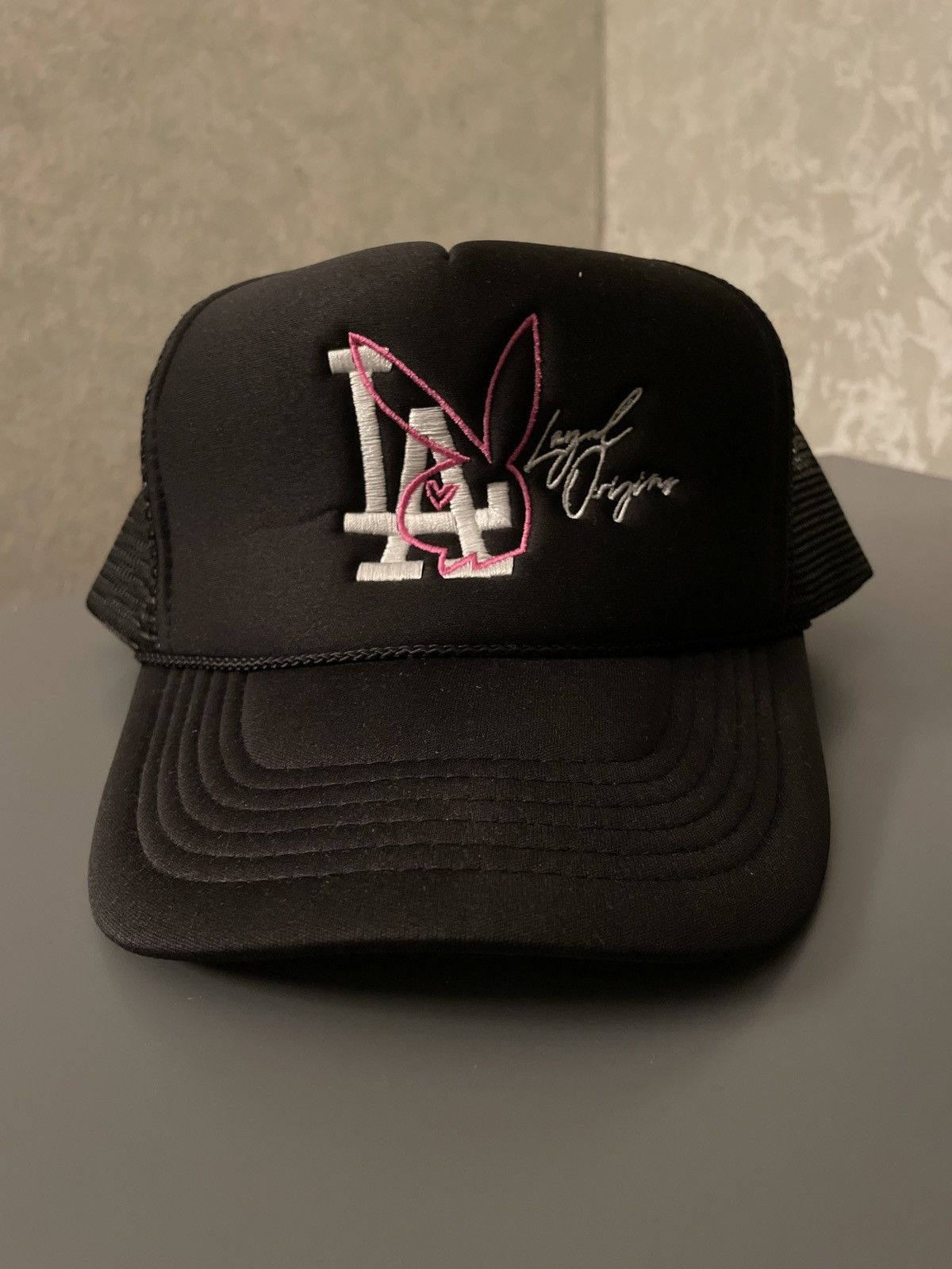 Custom × Streetwear Playboy LA dodgers trucker hat | Grailed