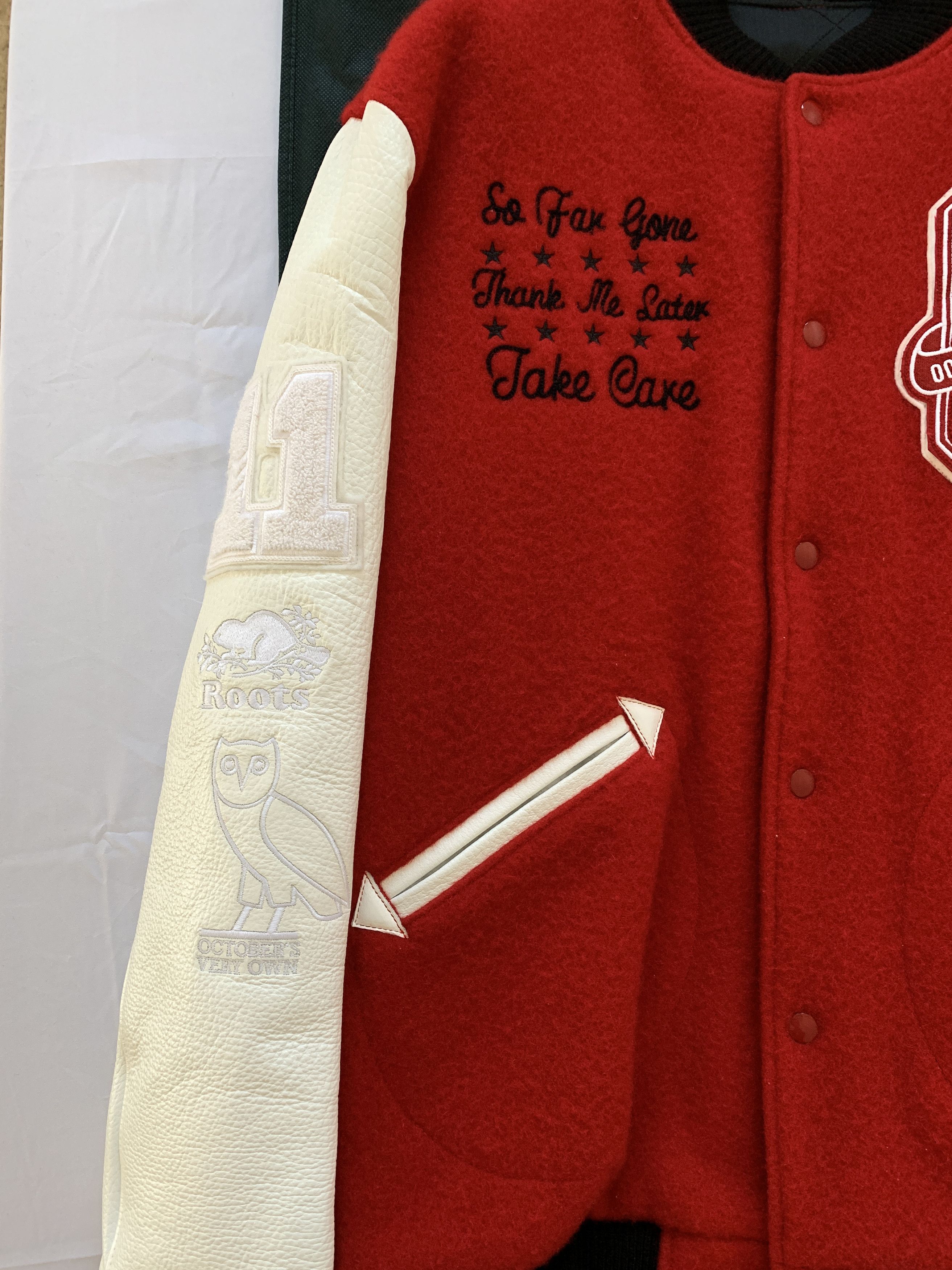 Drake 💥💎F&F💎💥🦉1/10 OVO Roots 2011 Varsity Jacket TAKE CARE Size US XL / EU 56 / 4 - 5 Thumbnail