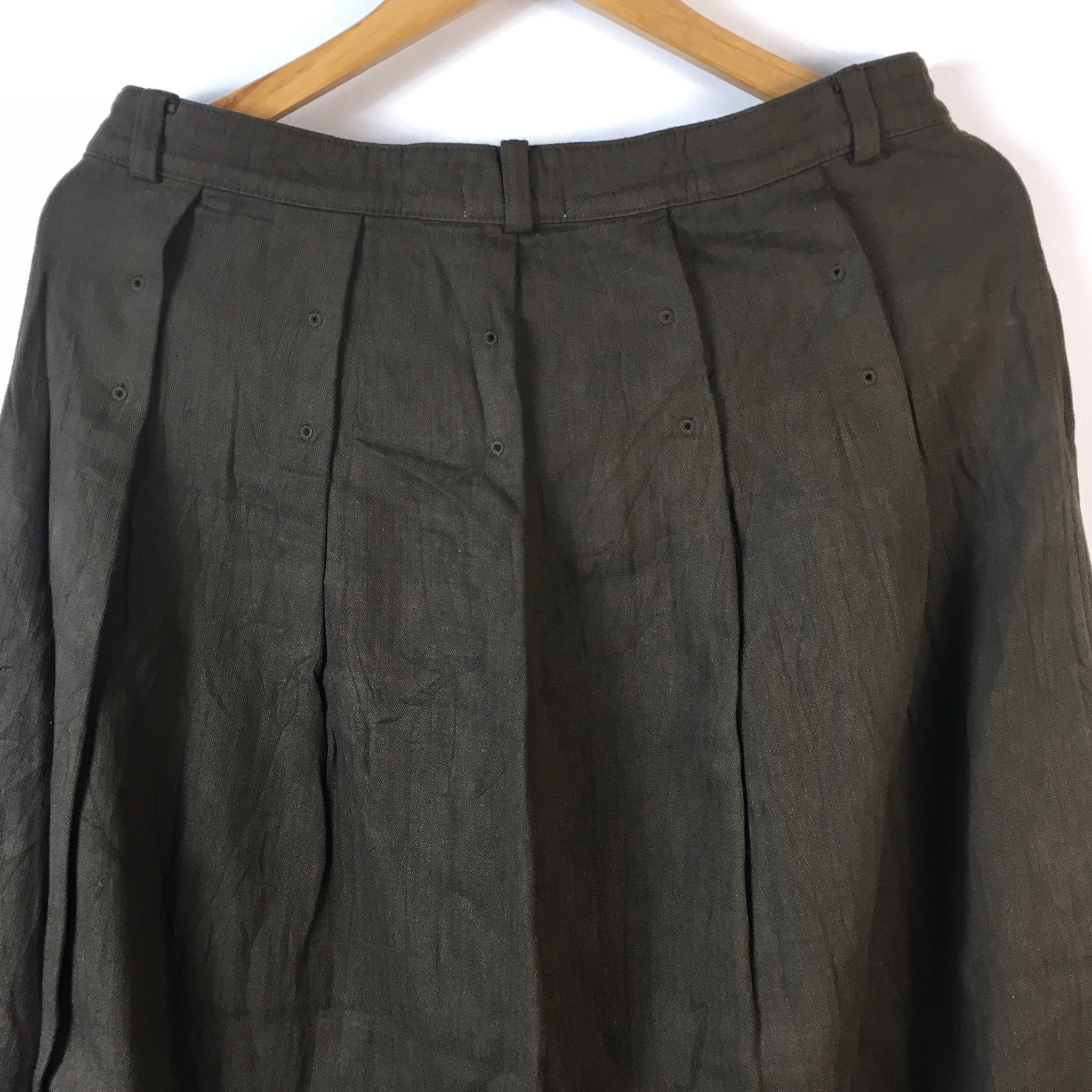 Issey Miyake PLANTATION by Issey Miyake Japan Skirt Luxury Designer Size 32" / US 10 / IT 46 - 8 Thumbnail