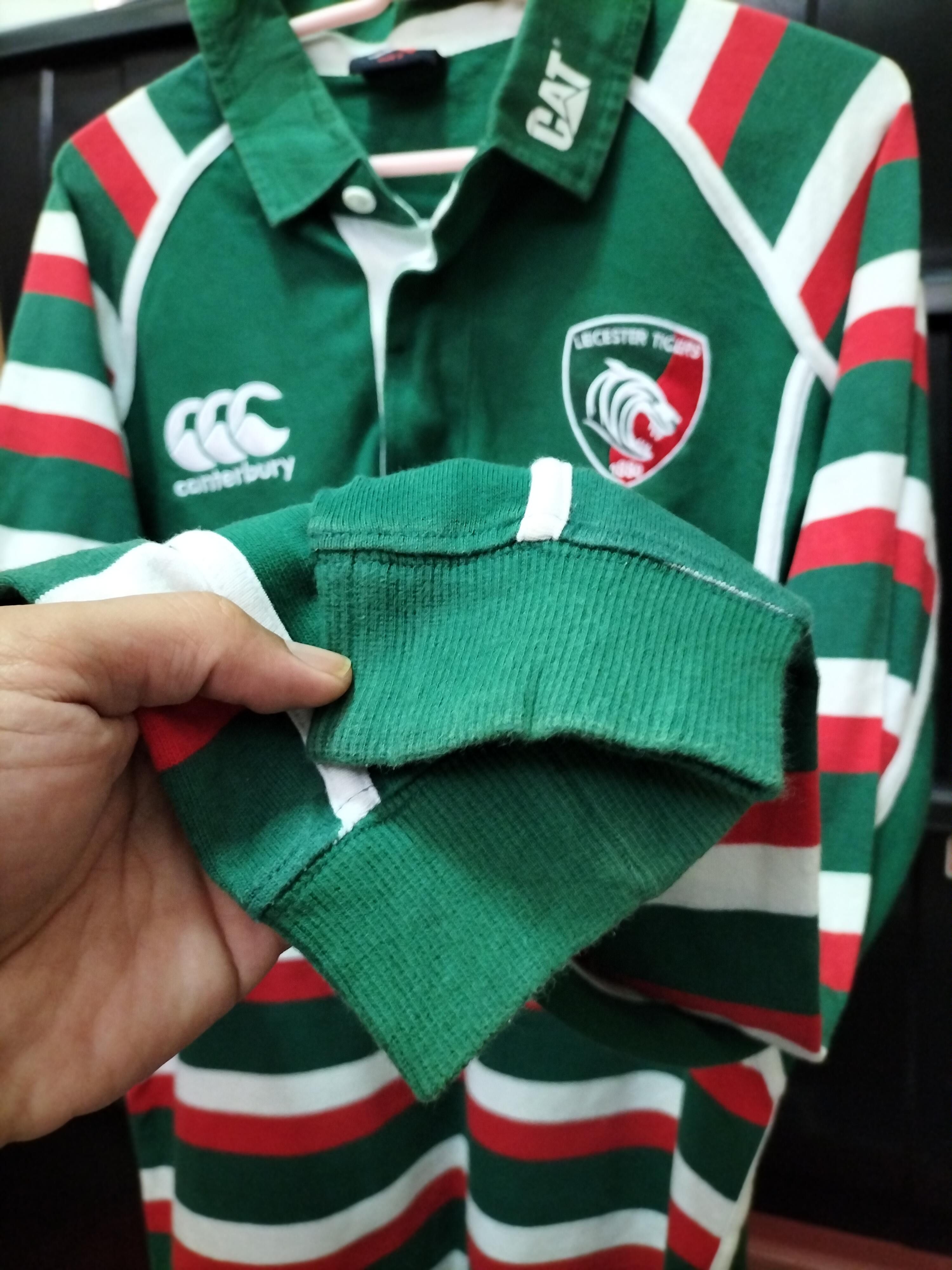 Canterbury of New Zealand × Caterpillar × Vintage Vintage 90s Leceister Tigers Rugby Canterbury Caterpillar Size US S / EU 44-46 / 1 - 10 Thumbnail