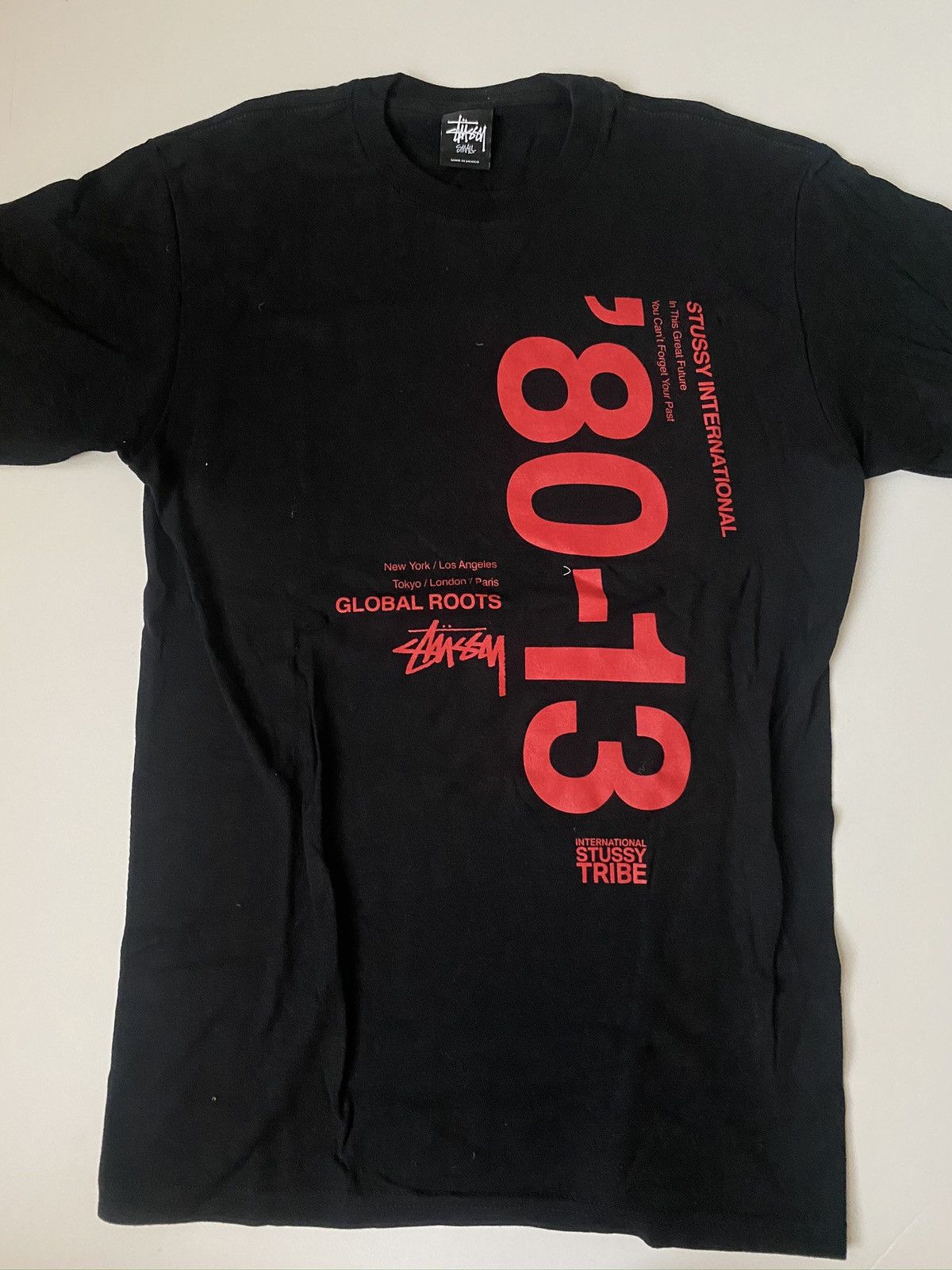 Stussy Stussy 1980 black red tee 2013 | Grailed