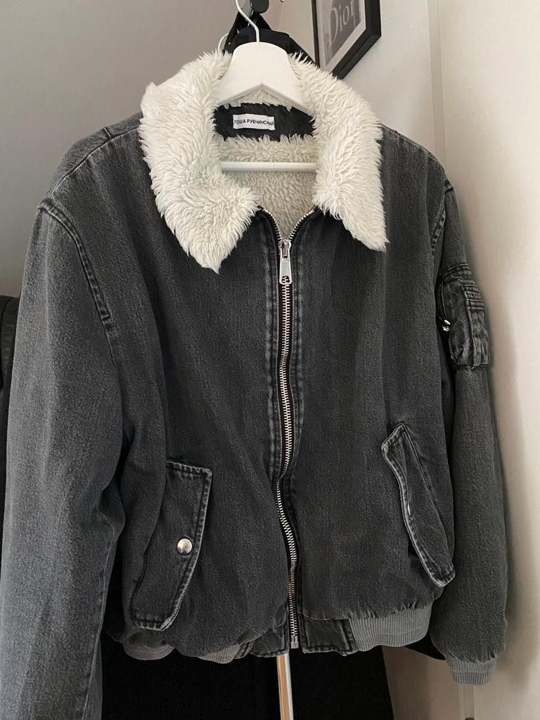 Gosha Rubchinskiy Faux Fur Lined Denim Jacket, $1,264