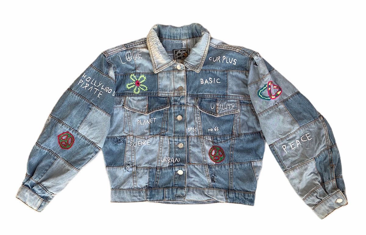 If Six Was Nine × Japanese Brand × Le Grande Bleu (L.G.B.) 🇯🇵 Vintage Patchwork Denim Trucker Jacket Size US M / EU 48-50 / 2 - 3 Thumbnail